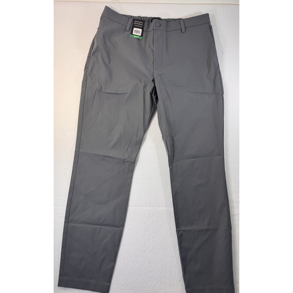 Banana Republic Commuter Flex Pants Mens 38x34 (Fits 38x33) Gray Stretch NWT